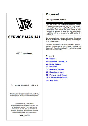 Enhance your maintenance routine with the JCB Transmission Service Manual, specifically designed for the PS750 MK4, PS760, and PS766 models. This comprehensive guide provides detailed insights into the transmission systems, ensuring you have the knowledge needed to keep your machinery running smoothly.