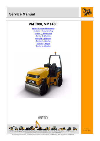 Enhance your maintenance capabilities with the JCB VMT380 and VMT430 Roller Service Manual (9813/1550-1). This comprehensive guide is designed to provide you with all the essential information needed to keep your rollers in optimal working condition. With detailed diagrams and step-by-step instructions, you can easily navigate through repairs and servicing tasks.