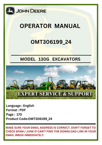  Explore the operator manual for John Deere 130G excavators. Get detailed insights and guidelines to ensure optimal performance and longevity of your equipment.