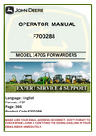 Discover the comprehensive operator manual for the John Deere 1470G Forestry Forwarders F700288. Enhance your operational efficiency and safety today.