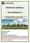 Explore the operator manual for John Deere 190GW excavators. Get detailed instructions and insights to ensure optimal operation and maintenance of your equipment.