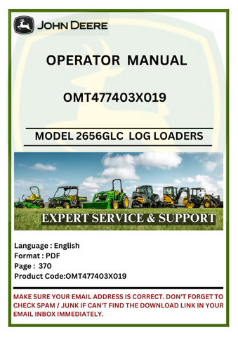  Explore the operator manual for John Deere 2656GLC construction log loaders. Get detailed instructions and maintenance tips to ensure peak performance.