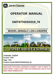 Explore the John Deere 2656GLC Forestry Log Loaders operator manual. Get vital insights and operational guidelines to ensure your equipment runs smoothly.