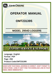 Discover the comprehensive operator manual for the John Deere 2954D Forestry Logger (OMT231395). Enhance your equipment knowledge and operational efficiency today.