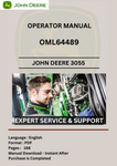 Access the operator manual for John Deere 3055 and 3255 tractors. Find detailed instructions and tips to optimize your tractor's functionality and maintenance.