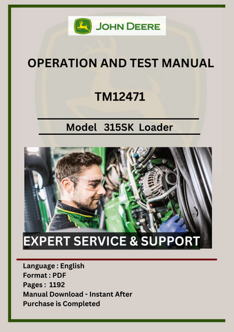  Get the essential Operation and Test Manual for the John Deere 315SK Loader (T3/S3A) TM12471. Maximize your loader's capabilities with our expert tips.