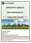 Find the complete operator manual for John Deere 444P Construction Loaders. Ensure safe and effective operation with expert tips and maintenance advice.