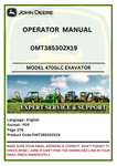 Access the John Deere 470GLC Excavator operator manual (OMT385302X19) for detailed instructions and maintenance tips to enhance your machine's efficiency.