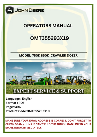 Explore the operator's manual for John Deere 750K and 850K Crawler Dozers. Get detailed instructions and tips for efficient operation and upkeep.