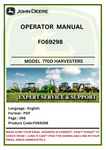 Discover the comprehensive operator manual for John Deere 770D Wheeled Harvesters (F069298). Enhance your equipment knowledge and operational efficiency today.