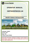 Unlock the full potential of your John Deere E300LC excavator with our operator manual. Find crucial information for effective operation and maintenance.