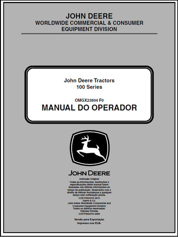 John Deere 100 Series Tractor Manual OMGX23804