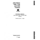 John Deere 1020, 1120, 1630 Tractor Technical Manual TM4286 - PDF File