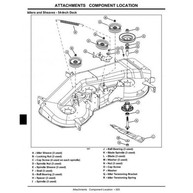 John Deere 102 115 125 135 145 155C 190C Lawn Yard Tractor Oper