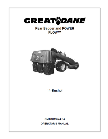 John Deere 14-Bushel Rear Bagger And Power Flow Manual OMTCU19544 
