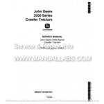John Deere 2010 Crawler Tractor Service Manual SM2037 - PDF File