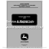 John Deere 2210 Compact Utility Tractor Technical Manual TM2074 - PDF File