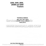 John Deere 2250, 2450, 2650, 2650N and 2850 Tractor Technical Service Repair Manual TM4440 - PDF File