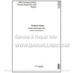 John Deere 3005 Compact Utility Tractor Technical Manual TM102919 - PDF File