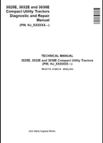 John Deere 3025E, 3032E, 3038E Compact Utility Tractor Diagnostic & Repair Technical Manual TM151719 - PDF File