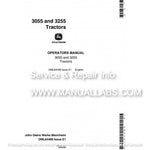 John Deere 3055, 3255 Tractor Operator's Manual OML64489 - PDF File