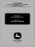 John Deere 325, 345 Lawn & Garden Tractor Manual 