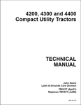 John Deere 4200, 4300, 4400 Compact Utility Tractors Technical Manual TM1677 - PDF File Download