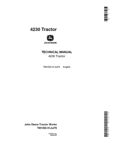 John Deere 4230 Tractor Workshop Service Repair Manual TM1056 - PDF File Download