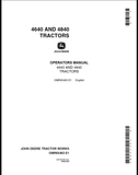 John Deere 4640 and 4840 Tractors Operator’s Manual OMR65463 - PDF File Download