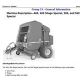 John Deere 469, 469S, 569S Silage Special, 569 Round Balers Technical Manual TM121219 - PDF File