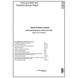 John Deere 4730. 4830 Self-Propelled Sprayer Technical Service Repair Manual TM2368 - PDF File Download