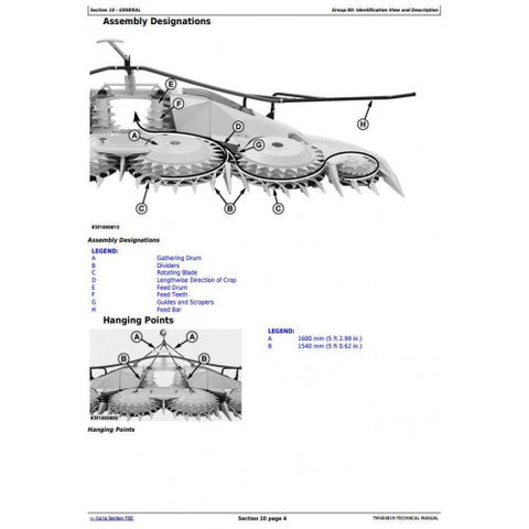 John Deere 475 Hay & Forage Rotary Harvesting Unit Technical Manual TM404819 - PDF File