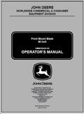 John Deere 48-Inch Front Mount Blade Manual 