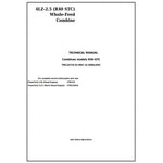John Deere 4LZ-2.5 R40 STC Whole- Feed Combine Technical Manual TM116719 - PDF File