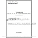 John Deere 5403, 5600, 5605, 5700, 5705 Brazil Tractor Technical Manual TM4812 - PDF File