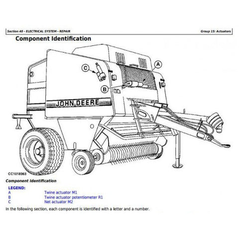 John Deere 565 and 575 Hay and Forage Round Baler Technical Service Manual TM3282 - PDF File