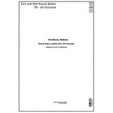 John Deere 623, 644 Hay and Forage Round Baler Technical Manual TM300319 - PDF File