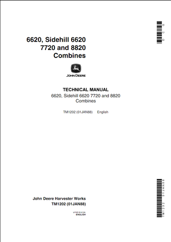 John Deere 6620, 7720, 8820 Combine Technical Service Repair Manual TM1202 - PDF File Download