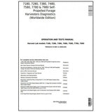 John Deere 7180, 7280, 7380, 7480, 7580, 7780, 7980 Forage Harvester Operation & Diagnostic Test Manual TM404319 - PDF File