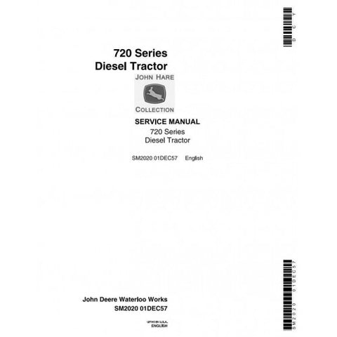 John Deere 720 Series Diesel Tractor Manual SM2020 