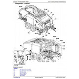 John Deere 744 Forage Wrapping Round Baler Technical Service Manual TM300219 - PDF File