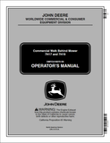 John Deere 7H17, 7H19 Commercial Walk Behind Mower Operator's Manual OMTCU18370 - PDF File Download