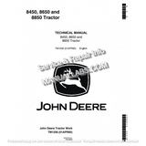 John Deere 8450, 8650, 8850 4WD Articulated Tractor Technical Manual TM1256 - PDF File