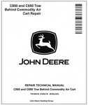 John Deere C850, C650 Tow Behind Commodity Air Cart Repair Technical Manual 