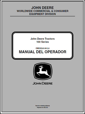 John Deere D100 Series Tractor Manual OMGX24149