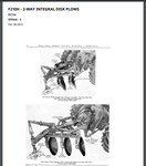 John Deere F210H Series Two-Way Reversible Integral Disk Plows Parts Catalogue Manual (PC714)