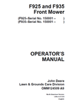 John Deere F925, F935 Manual OMM124509 