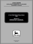 John Deere JA65 Walk Behind Rotary Mower Operator's Manual OMGC00516