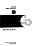 John Deere JD 550 Crawler Bulldozer Technical Service Repair Manual TM1108 - PDF File Download