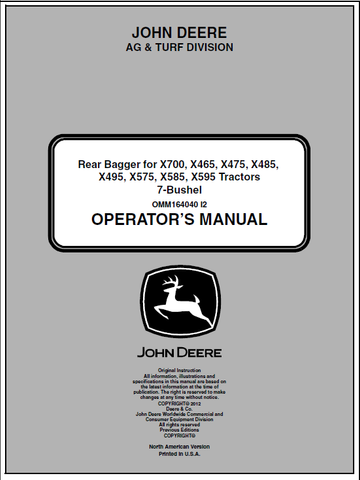 John Deere Real Bagger Manual OMM164040 